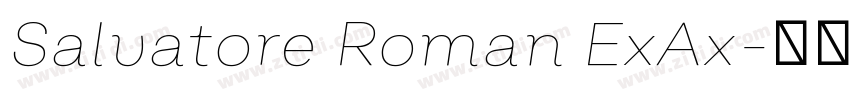 Salvatore Roman ExAx字体转换